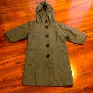 Peacoat with short bell sleeves